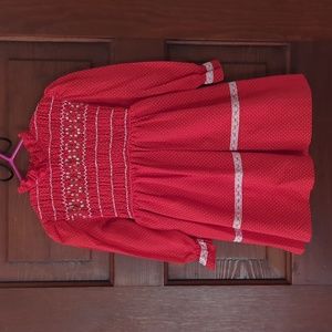 Girls Polly Flinders Hand Smocked Dress